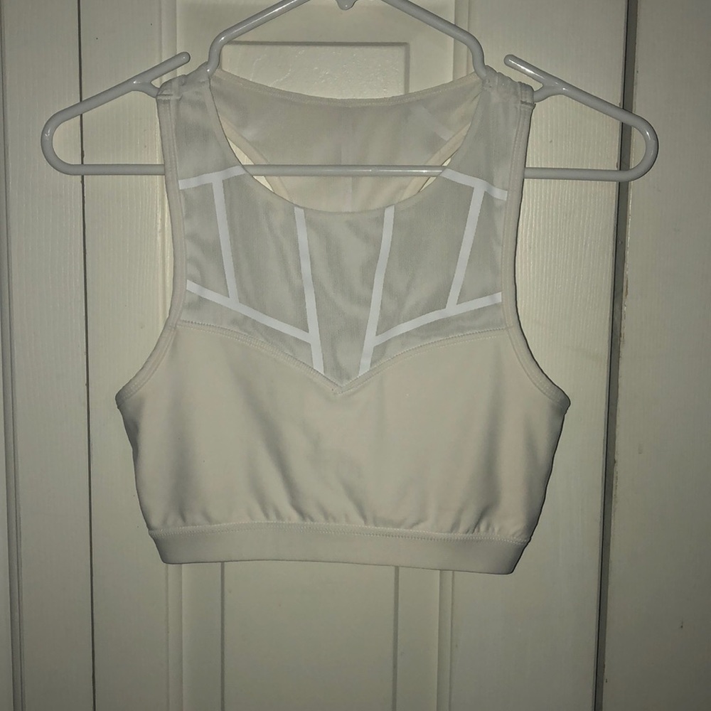 White sports bra